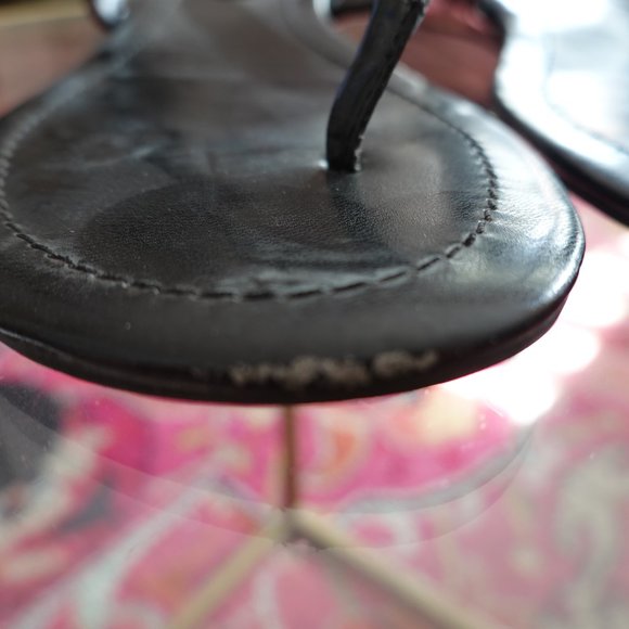 (NWT) Enzo Angiolini Patent Blk/Silver Reversible Sequin Low Wedge 8.5M - Picture 4 of 14